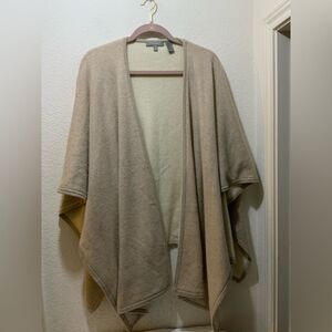 Neiman Marcus Open Poncho Cape Wrap Shawl Sweater 100% Cashmere one size